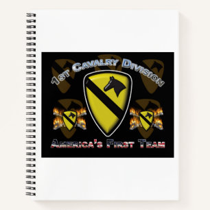 Uniquely Designed 1st Cavalry Division Gift Notebook