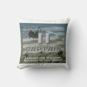 Uniquely Designed Commemorative Company Commander Throw Pillow