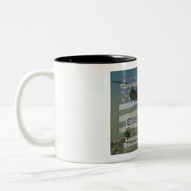 Uniquely Designed Commemorative Company Commander Two-Tone Coffee Mug (Left)