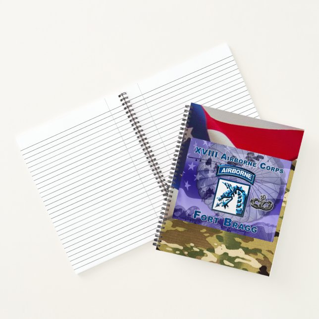Uniquely Designed XVIII Airborne Corps Gift Notebook (Inside)