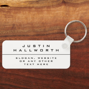 Uniquely Styled Black & White Keychain