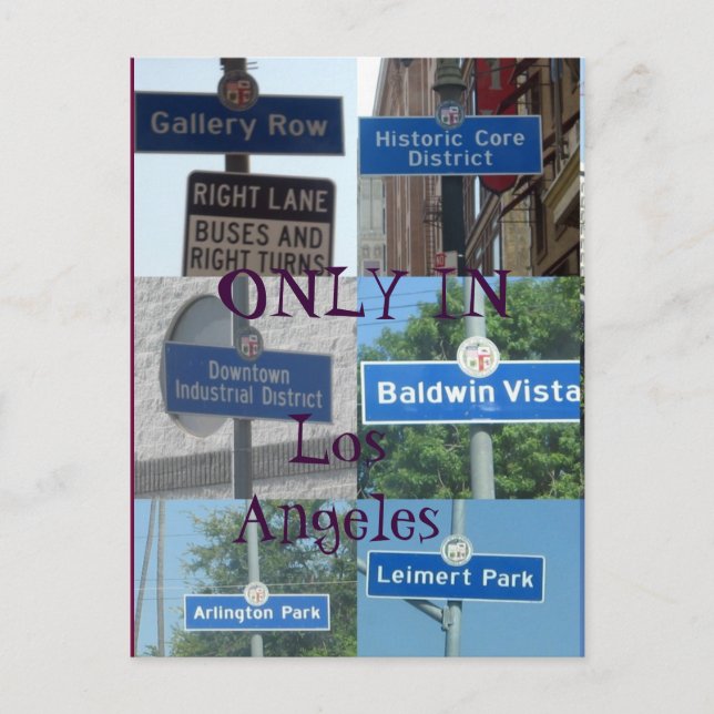 Uniquement dans la carte postale LA (Devant)