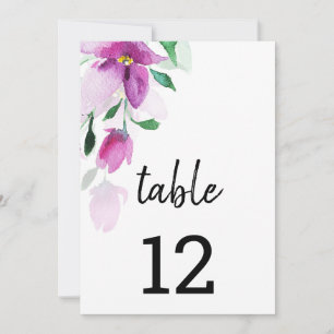 Uniqueness Of Violet Watercolor Art Flowers Announcement