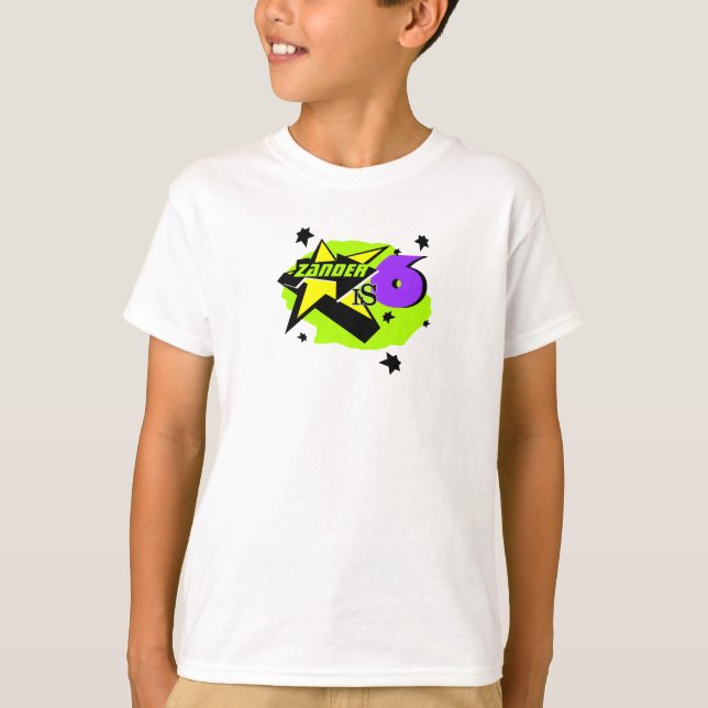Unisex 6 Year Old Birthday Shirt (Front)