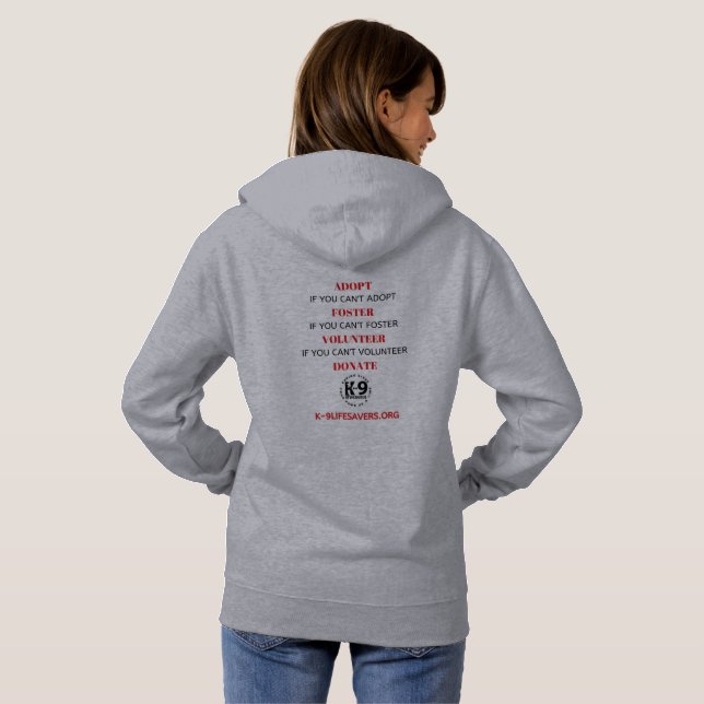 UNISEX Adopt Foster Donate Volunteer Hoodie (Back Full)