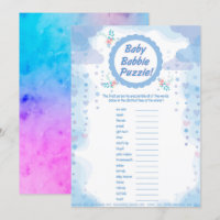 unisex baby babble party game