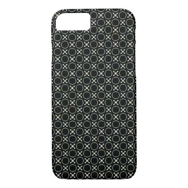 Unisex Black and White X & O Pattern iPhone 7 Case (Back)
