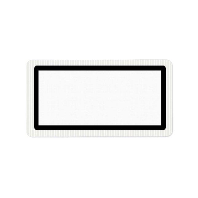 Unisex Black Bordered Mailing Address Labels (Front)
