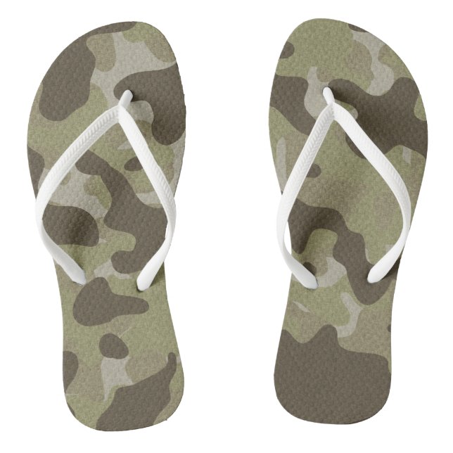 Unisex Camo Flip Flops (Footbed)