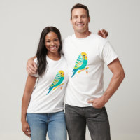 Unisex Cute Budgie Parrot Parakeet Bird Print