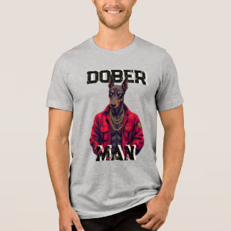 Unisex Doberman Dog Graphic Tri-Blend Shirt