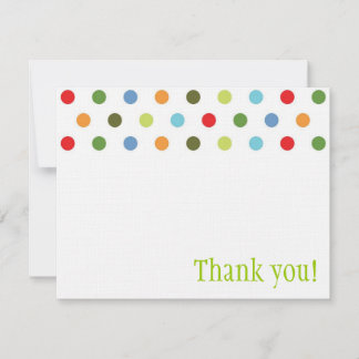Unisex Dots Thank You Note Invitation