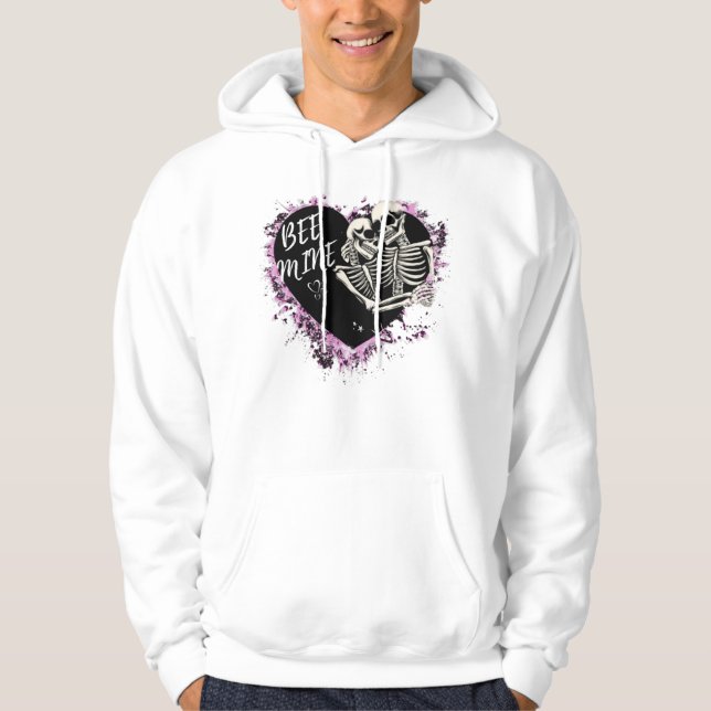 Unisex hoodie with a charming couple design (Front)
