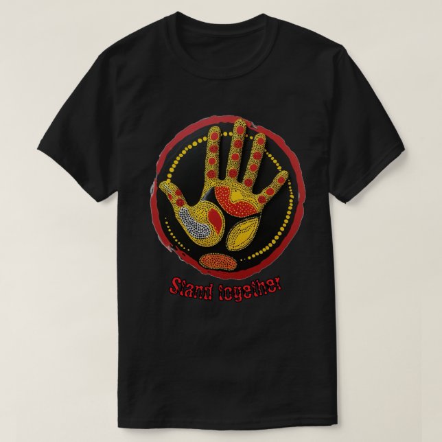 Unisex imprimé indigène stand ensemble T-shirt (Design devant)