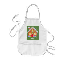 Unisex kids customizable baking gingerbread apron