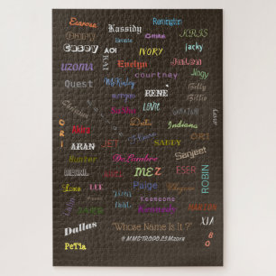 Unisex NAMES ON TSHIRTS/artPrints/PUZZLESall sizes Jigsaw Puzzle