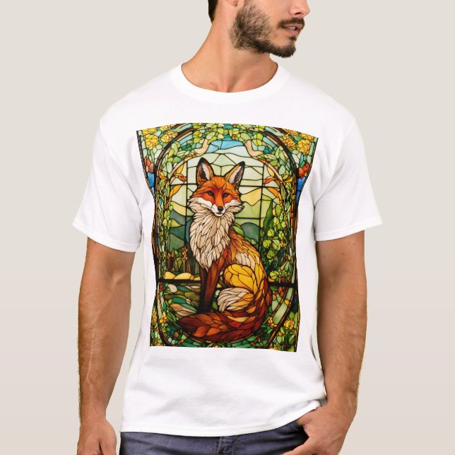 Unisex Printed Crew Neck cotton blend white Tshirt (Front)