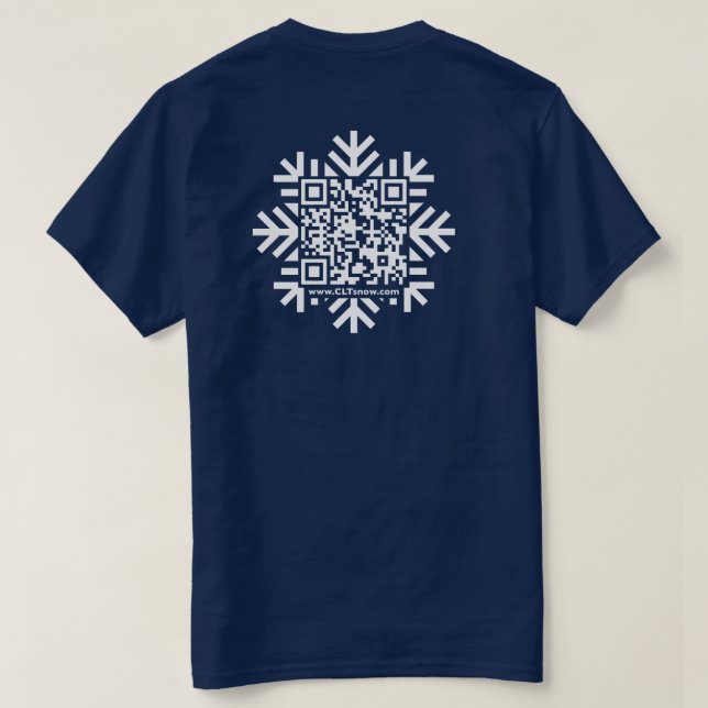 Unisex Snowflake QR-code T-Shirt (Design Back)