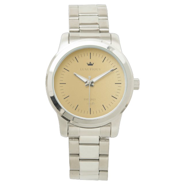 Unisex Stainless Steel Link Watch  (Front)