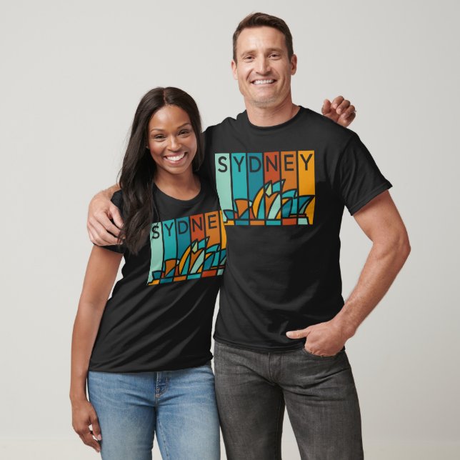 Unisex Sydney Opera House Abstract Art T-Shirt (Unisex)