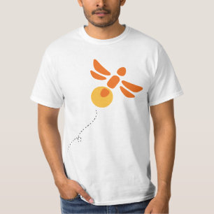 (Unisex) T-shirt gris en forme perdue avec insecte