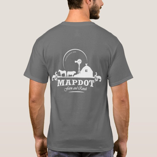 Unisex T-Shirt (Logo Back) Mapdot Farm & Ranch (Back)