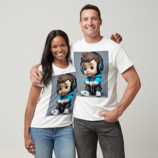 Unisex T-Shirt with cute cartoon baby boy 