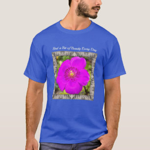 Unisex T-shirt with Magenta Rock Purslane