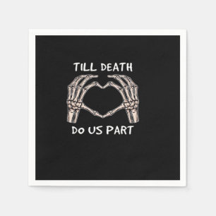 Unisex Til Death Do Us Part, Bride To Be, Bones, M Napkin