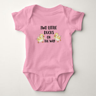 Unisex Twin Pregnancy Announcement Romper