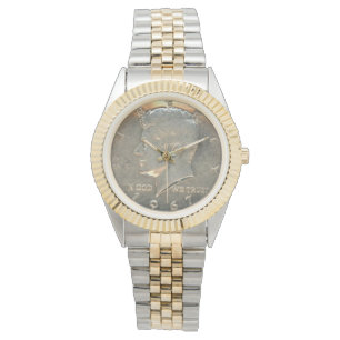 Unisex Two-Tone Bracelet Watch Kennedy 1967 Head