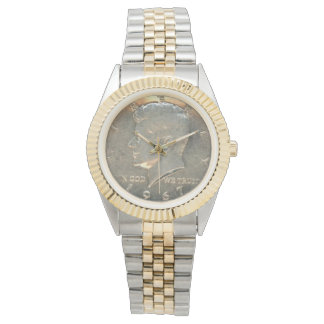 Unisex Two-Tone Bracelet Watch Kennedy 1967 Head