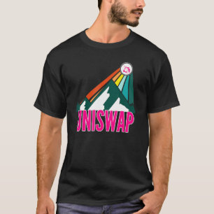 Uniswap Uni Crypto Mountain Sun Rays Cryptocurrenc T-Shirt