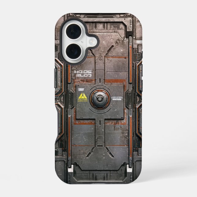 UNIT-77 #016: Hazard Lockcore iPhone 16 Case (Back)