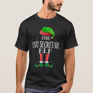 Unit Secretary Elf Funny Matching Pajama Group Chr T-Shirt