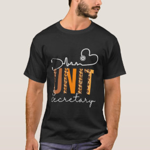 Unit Secretary Leopard Hebeat Appreciation Fall T-Shirt