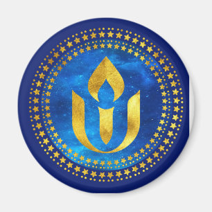 Unitarian Universalism chalice in a night shy Magnet