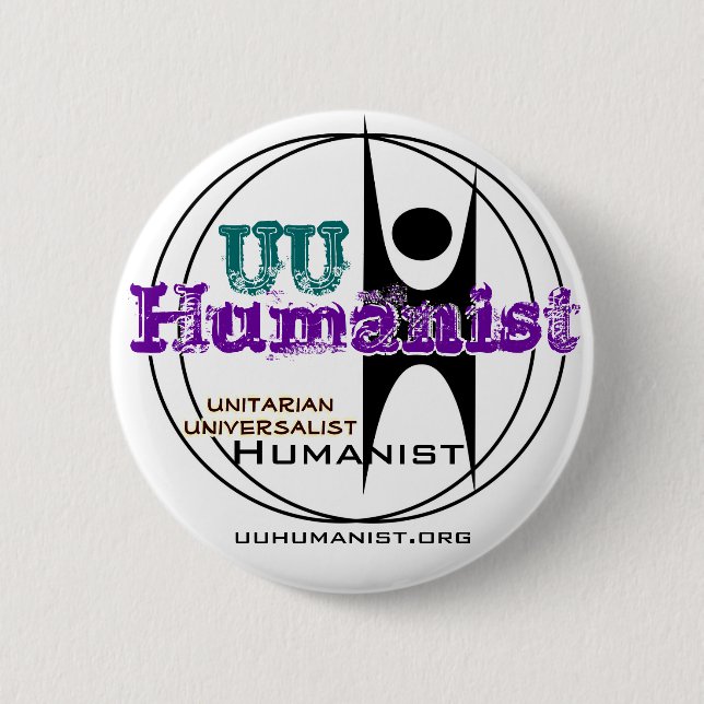 Unitarian Universalist (UU) Humanist 2 Inch Round Button (Front)