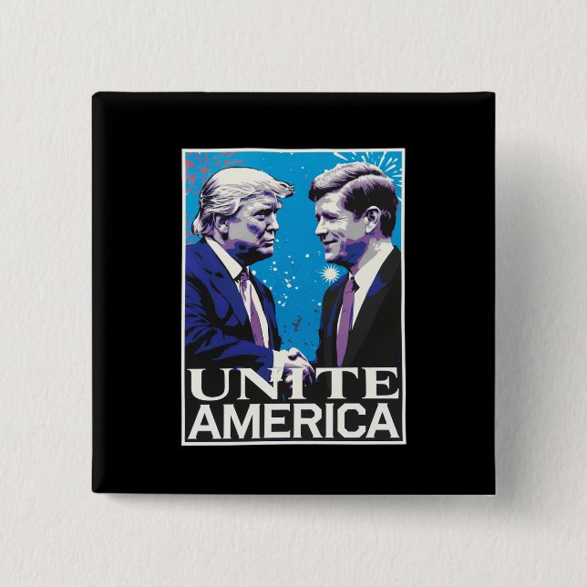 Unite America Iconic Trump  2 Inch Square Button (Front)
