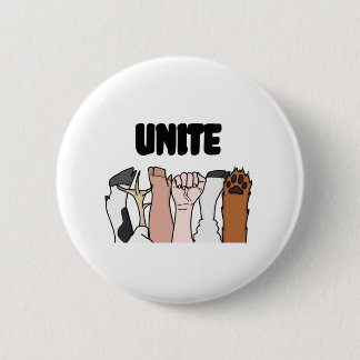 Unite Animal Equality Fists 2 Inch Round Button