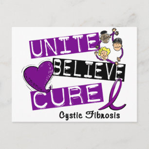 UNITE BELIEVE CURE Cystic Fibrosis Postcard
