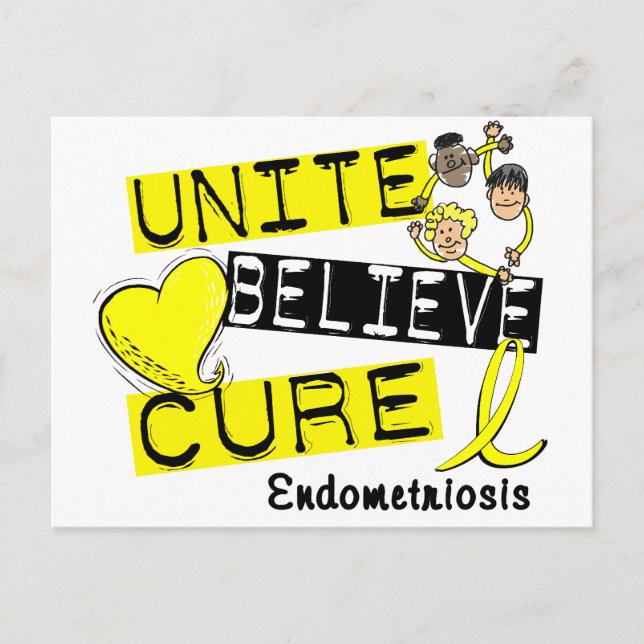 UNITE BELIEVE CURE Endometriosis Postcard (Front)