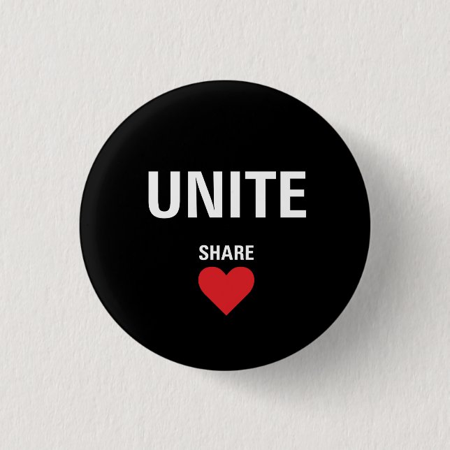 Unite Democracy Political 1 Inch Round Button (Front)