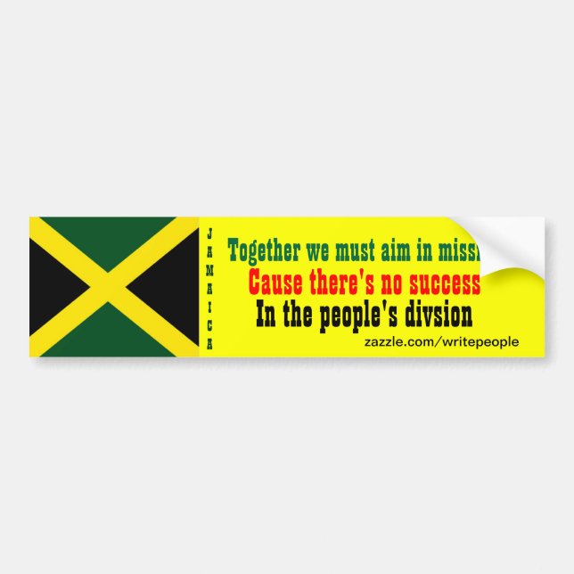 Unité du peuple Jamaïcain autocollants pare-chocs (Devant)