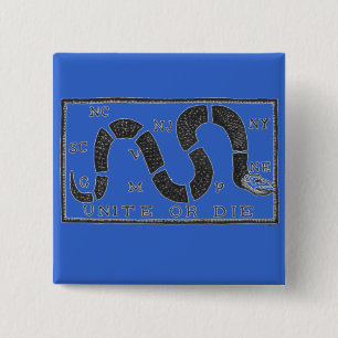 Unite or Die 2 Inch Square Button