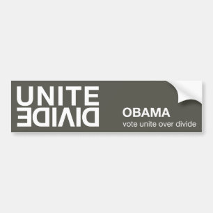 Unite Over Divide bumper sticker