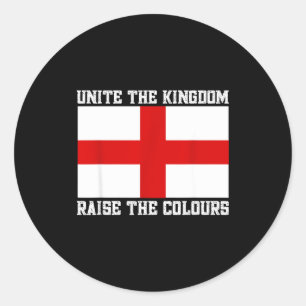 Unite The Kingdom St George Cross  Classic Round Sticker