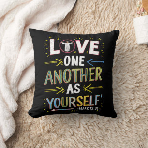 Unite With Love: Embrace the Message Throw Pillow