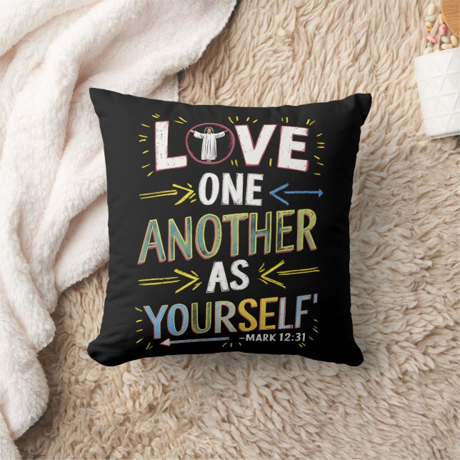 Unite With Love: Embrace the Message Throw Pillow (Blanket)