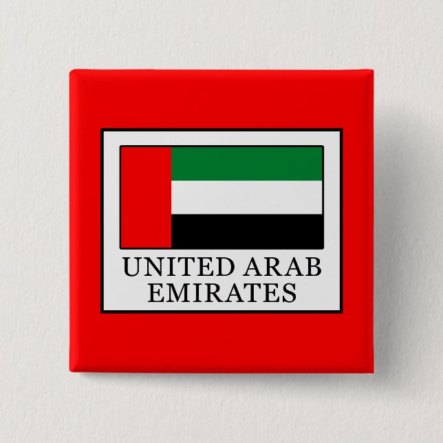 United Arab Emirates 2 Inch Square Button (Front)